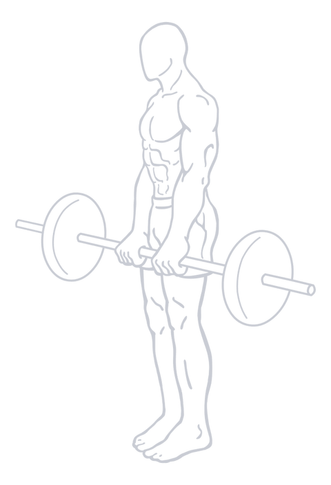 Barbell Deadlift, position 1 of 2