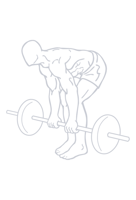 Barbell Deadlift, position 2 of 2