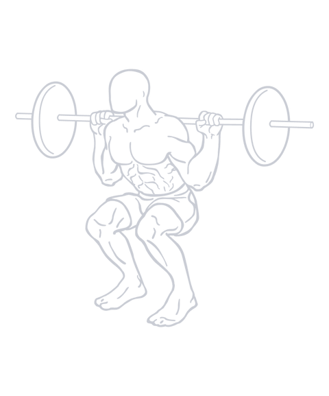 Pause Squat, position 2 of 2