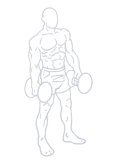Dumbbell Lunge, position 1 of 2