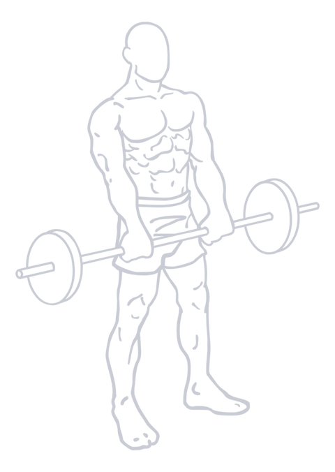 Barbell Front Raise, position 2 of 2