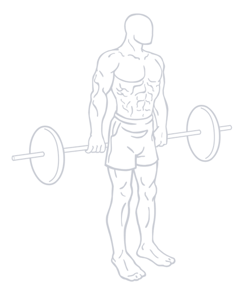 Barbell Hack Squat, position 1 of 2