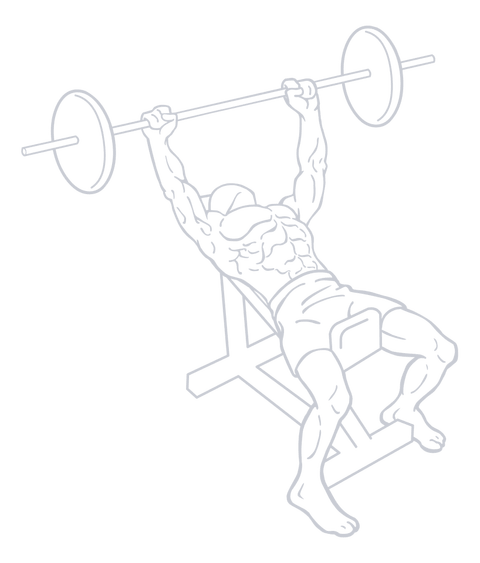 Barbell Incline Bench Press, position 2 of 2