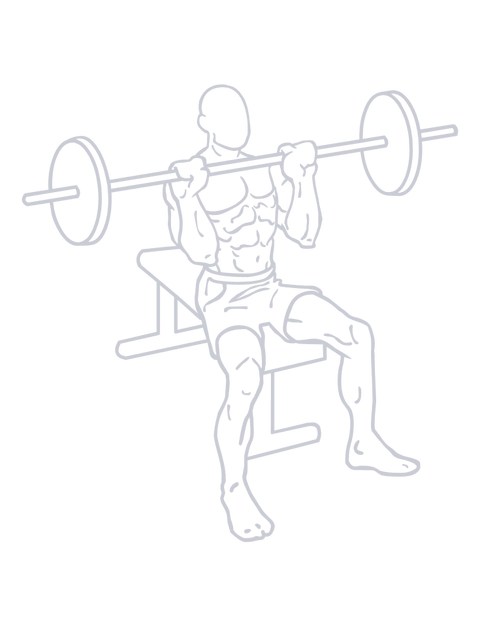 Barbell Seated Overhead Press, position 1 of 2
