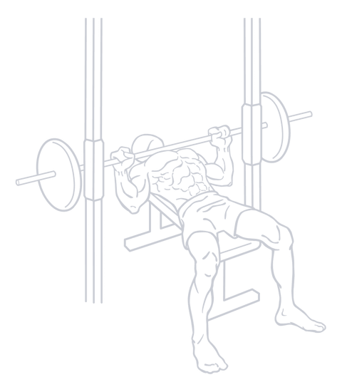 Smith Machine Bench Press, position 2 of 2