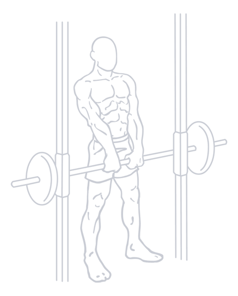 Smith Machine Shrug, position 1 of 2
