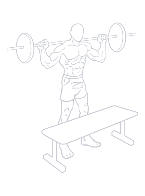 Barbell Step Up, position 1 of 3