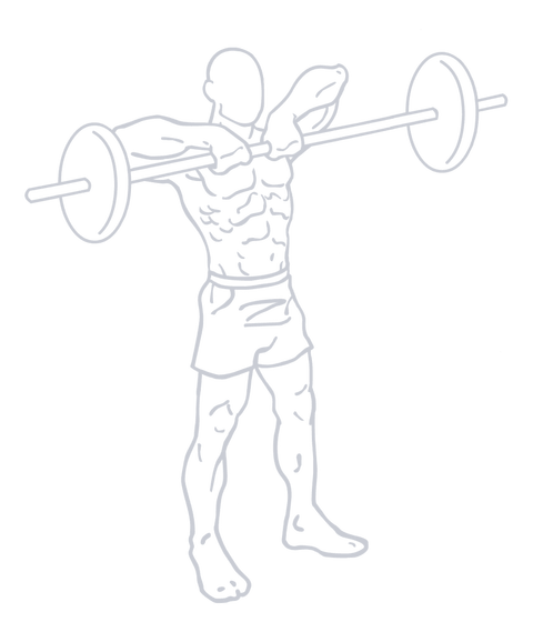 Barbell Upright Row, position 1 of 2